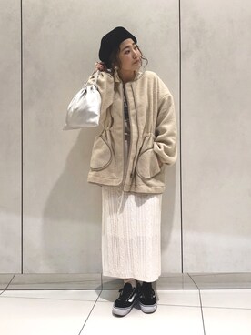 yuyuさんの「くったり巾着バッグ」を使ったコーディネート