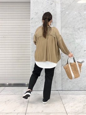 「DISCOAT（ディスコート）のアイテム（ブルゾン）」を使った、yuyuさん（レディース・157cm）の春コーディネート