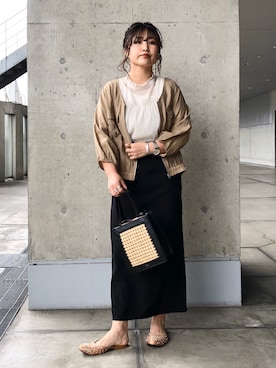 「DISCOAT（ディスコート）のアイテム（ブルゾン）」を使った、yuyuさん（レディース・157cm）の春コーディネート