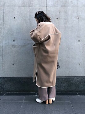「DISCOAT（ディスコート）のアイテム（その他アウター）」を使った、yuyuさん（レディース・157cm）の秋コーディネート