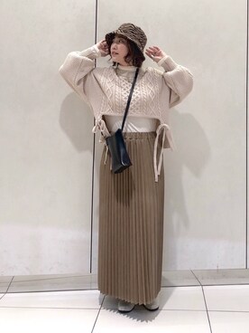 「DISCOAT（ディスコート）のアイテム（ブーツ）」を使った、yuyuさん（レディース・157cm）の冬コーディネート
