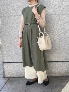 「秋のマイ旬スタイル」｜「アイテム（バレエシューズ）」を使った、𝐬𝐚𝐰𝐚さん（レディース・162cm）の秋コーディネート