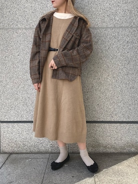 「Crisp（クリスプ）のアイテム（ブルゾン）」を使った、𝐬𝐚𝐰𝐚さん（レディース・162cm）の秋コーディネート