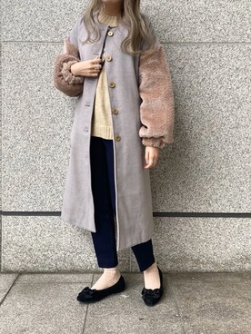 「Crisp（クリスプ）のアイテム（その他アウター）」を使った、𝐬𝐚𝐰𝐚さん（レディース・162cm）の秋コーディネート