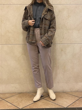 「Crisp（クリスプ）のアイテム（ブルゾン）」を使った、𝐬𝐚𝐰𝐚さん（レディース・162cm）の冬コーディネート