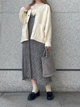 「Crisp（クリスプ）のアイテム（ブルゾン）」を使った、𝐬𝐚𝐰𝐚さん（レディース・162cm）の春コーディネート