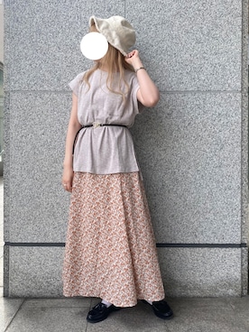 「Crisp（クリスプ）のアイテム（帽子）」を使った、𝐬𝐚𝐰𝐚さん（レディース・162cm）の春コーディネート