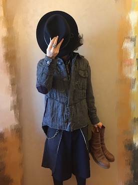 「TAKAHIROMIYASHITATheSoloIst.（タカヒロミヤシタザソロイスト）のアイテム（ジャケット/アウター）」を使った、Ambivさん（メンズ・170cm）の冬コーディネート