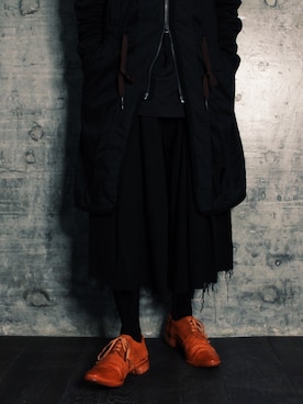 「CAROL CHRISTIAN POELL（キャロルクリスチャンポエル）のアイテム（シューズ）」を使った、Ambivさん（メンズ・170cm）の冬コーディネート