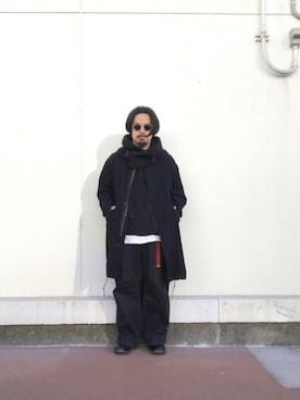 「Snow Peak（スノーピーク）のアイテム（その他アウター）」を使った、toshiya kato／加藤 寿弥さん（メンズ・166cm）の冬コーディネート