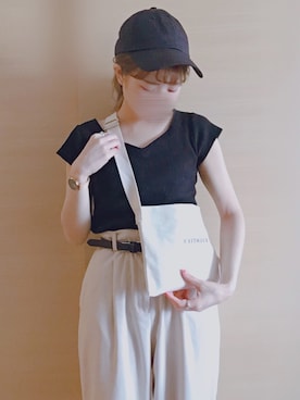 「Daniel Wellington（ダニエルウェリントン）の販売終了クラシックペティット アッシュフィールド32mm（アナログ腕時計）」を使った、Kadodeさん（レディース・150cm）の春コーディネート