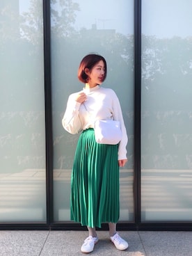 「UNIQLO（ユニクロ）のアイテム（スウェット）」を使った、きたのさん（レディース・159cm）の春コーディネート