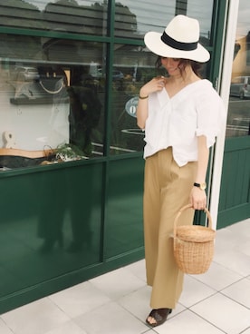 「TODAYFUL（トゥデイフル）のアイテム（PC・スマホグッズ/家電）」を使った、SHIORI HIRAI◡̈さん（レディース・153cm）の春コーディネート