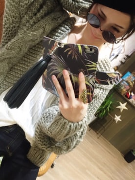 「MODE ROBE（モードローブ）のアイテム（帽子）」を使った、SHIORI HIRAI◡̈さん（レディース・153cm）の春コーディネート