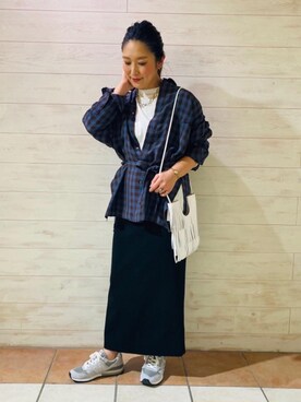 中川　裕美子さん（レディース・160cm）の冬コーディネート