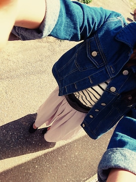 「GRL（グレイル）のアイテム（デニムジャケット）」を使った、tomiiiさん（レディース・150cm）の春コーディネート