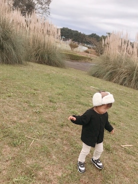 どんぐりニコちゃんさん（キッズ・90cm）の秋コーディネート