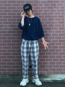 「M（エム）のアイテム（アクセサリー）」を使った、Uchiさん（メンズ・165cm）の夏コーディネート