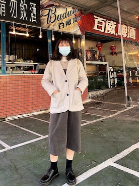 「NET（ネット）のアイテム（ハンチング/ベレー帽）」を使った、joanさん（レディース・163cm）の冬コーディネート