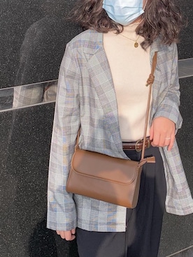 「アイテム（テーラードジャケット、シルバー系）」を使った、joanさん（レディース・163cm）の冬コーディネート