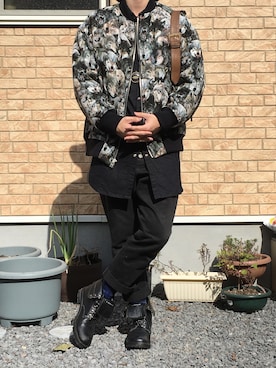 「アイテム（MA-1）」を使った、☮T∀Kヨ卍さん（メンズ・175cm・20代）の秋コーディネート