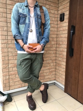 「ojaga design（オジャガデザイン）のアイテム（財布/小物）」を使った、☮T∀Kヨ卍さん（メンズ・175cm）の春コーディネート