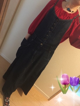 「くつした」｜「アイテム（オールインワン・サロペット）」を使った、yukkeyさん（レディース・168cm）の春コーディネート