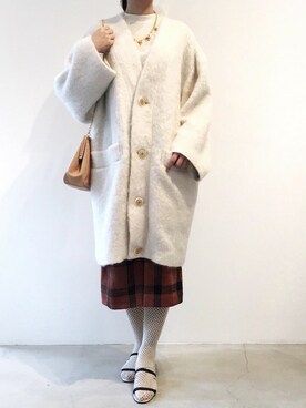 「シアタープロダクツ(THEATRE PRODUCTS)」｜「アイテム（その他アウター）」を使った、THEATRE PRODUCTSさん（レディース・160cm）の冬コーディネート