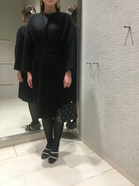 「ひざ丈スカート」｜「アイテム（ワンピース/ドレス）」を使った、THEATRE PRODUCTSさん（レディース・162cm）の冬コーディネート