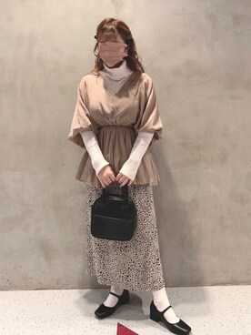 「sango（sango）のアイテム（バッグ）」を使った、𝘺𝘶𝘮𝘪さん（レディース・152cm）の春コーディネート