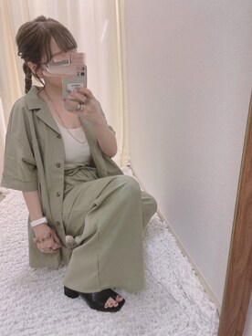 「sango（sango）のアイテム（ジャケット/アウター）」を使った、𝘺𝘶𝘮𝘪さん（レディース・152cm）の春コーディネート