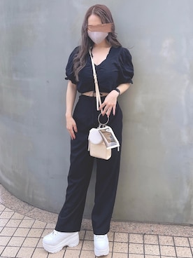 「フォロー、イイネ、お気に入り登録お願いします♡」｜「アイテム（スニーカー）」を使った、𝘺𝘶𝘮𝘪さん（レディース・152cm）の春コーディネート