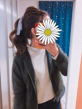「アイテム（ヘアゴム）」を使った、☺︎❤︎❤︎inooo❤︎❤︎☺︎さん（レディース・156cm・20代）の春コーディネート
