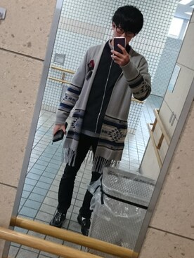 「EFFECTEN（エフェクテン）のアイテム（トップス）」を使った、KITさん（メンズ・178cm・10代）の冬コーディネート