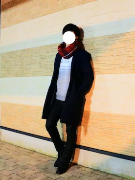 「BACK NUMBER（バックナンバー）のアイテム（チェスターコート）」を使った、KITさん（メンズ・178cm）の冬コーディネート