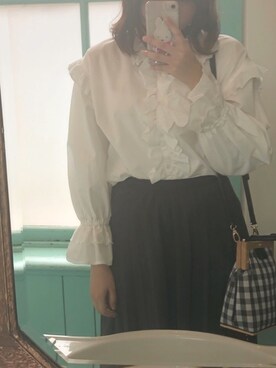 「merry jenny（メリージェニー）のアイテム（PC・スマホグッズ/家電）」を使った、ポム子さん（レディース・160cm）の冬コーディネート