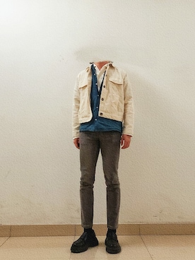 「H&M（エイチ・アンド・エム）のアイテム（ブルゾン）」を使った、Carmi_Changさん（メンズ・176cm）の秋コーディネート