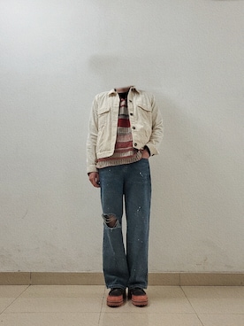 「H&M（エイチ・アンド・エム）のアイテム（ブルゾン）」を使った、Carmi_Changさん（メンズ・176cm）の秋コーディネート