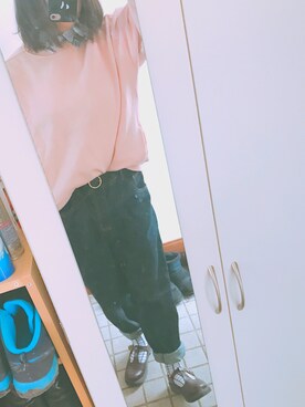 「スエット」｜「アイテム（ローファー）」を使った、しぽえるさん（レディース・159cm）の秋コーディネート