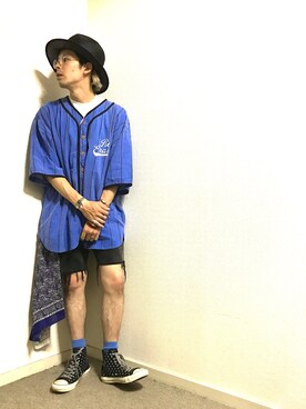 「THE FOURNESS（ザ・フォーネス）のアイテム」を使った、かいとさん（メンズ・165cm）の夏コーディネート