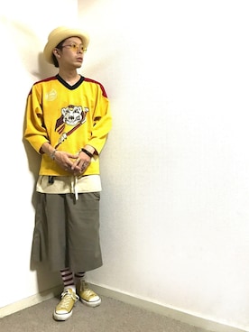 「MAR（メーア）のアイテム」を使った、かいとさん（メンズ・165cm）の夏コーディネート