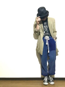 「CONVERSE（コンバース）のALL STAR HI（スニーカー）」を使った、かいとさん（メンズ・165cm）の春コーディネート