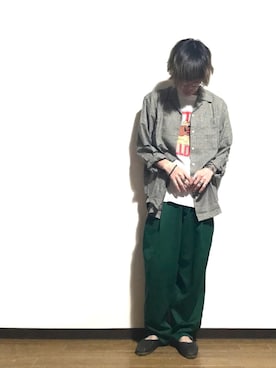 「SECCHIARI MICHELE（セッキアーリミケーレ）のアイテム（サンダル）」を使った、かいとさん（メンズ・165cm）の春コーディネート