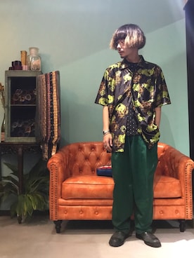 「CLOSED（クローズド）のアイテム（パンツ）」を使った、かいとさん（メンズ・165cm）の夏コーディネート