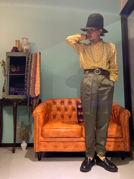 「MAD FACTORY（マッドファクトリー）のアイテム（帽子）」を使った、かいとさん（メンズ・165cm）の秋コーディネート
