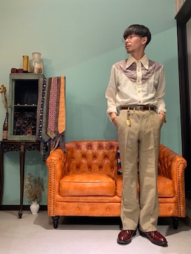 「Levi's（リーバイス）のアイテム（ブーツ）」を使った、かいとさん（メンズ・165cm）の秋コーディネート