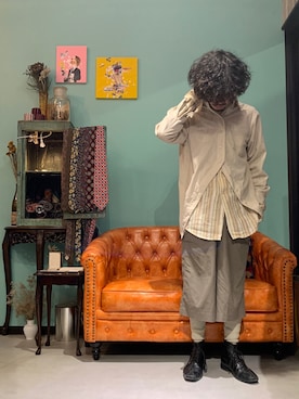 「MAR（メーア）のアイテム」を使った、かいとさん（メンズ・165cm）の春コーディネート