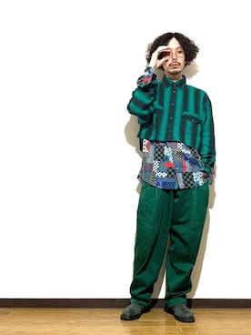 「CLOSED（クローズド）のアイテム（パンツ）」を使った、かいとさん（メンズ・165cm）の春コーディネート