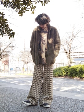 「ヘアバンド」｜「アイテム（ブルゾン）」を使った、かいとさん（メンズ・165cm）の冬コーディネート