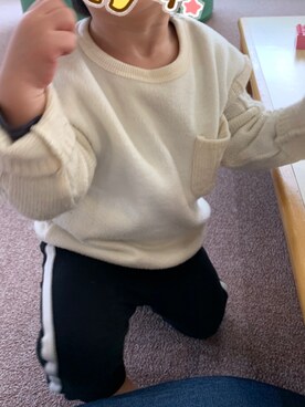 「Right-on KIDS（ライトオンキッズ）のアイテム（ニット/セーター）」を使った、yunaaさん（レディース・152cm）の冬コーディネート